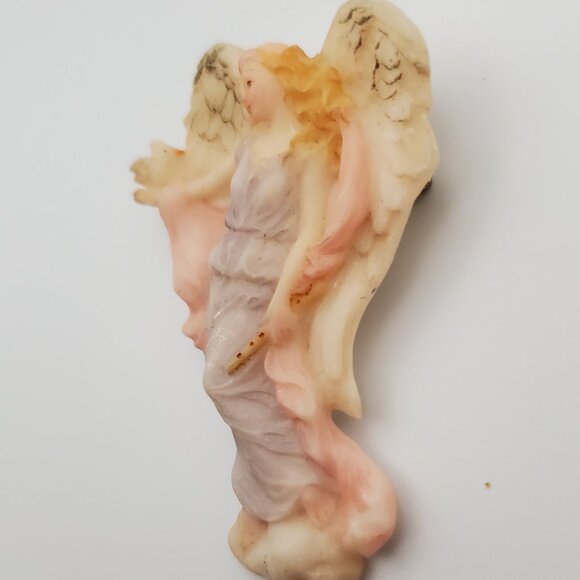 Vintage 1996 ROMAN INC Resin Angel Brooch Holding Dove | Seraphim Classics - Picture 3 of 5